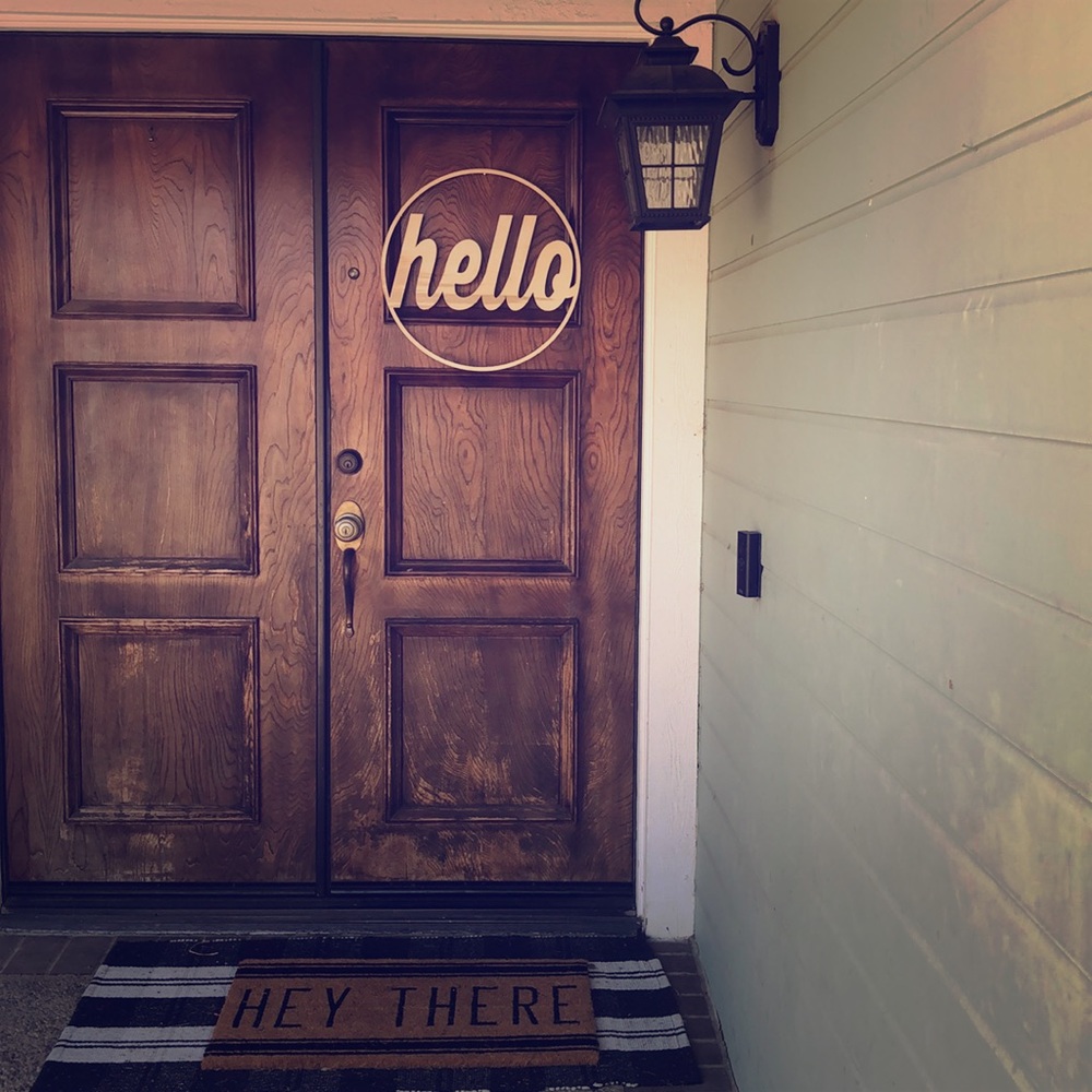 Laser Cut wood “Hello” sign